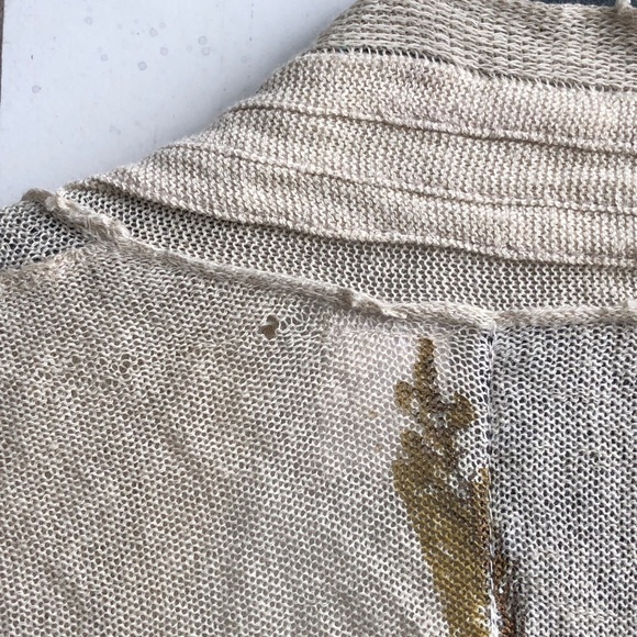 Anthropologie Guinevere Gold Feather Cardigan - Picture 6 of 6